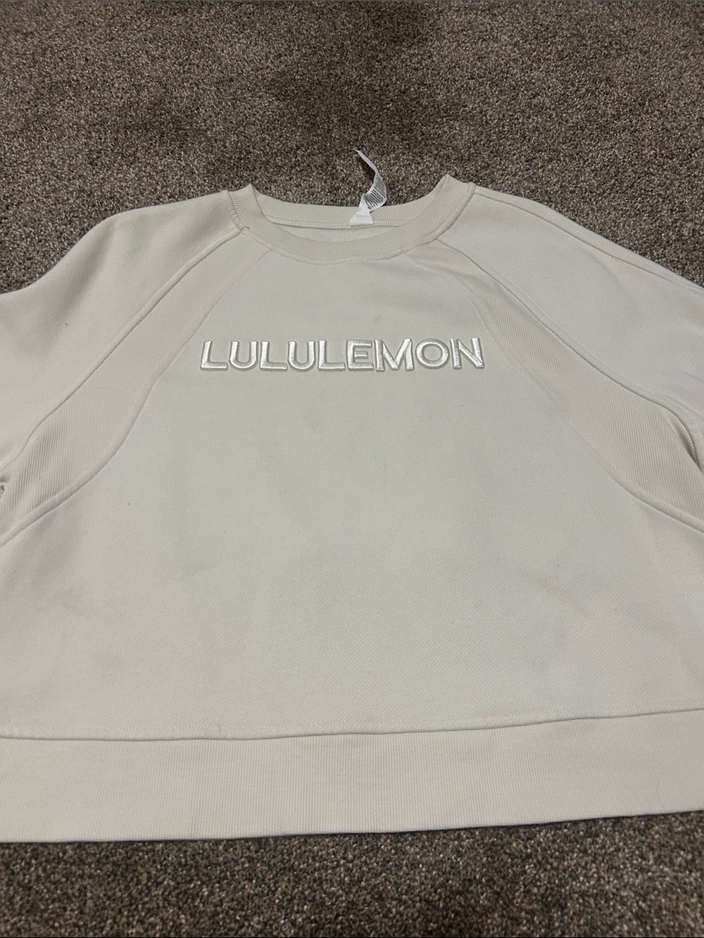 lululemon athletica Womans Crewneck Sweater in Cream